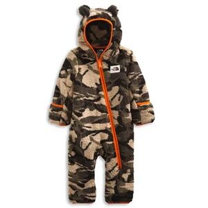 The North Face Campshire Camo Fleece Overall Bunting Size 0-3 Months